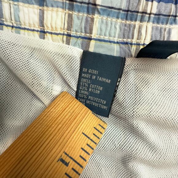 Polo Ralph Lauren Blue Plaid Swim Trunks Medium - Picture 7 of 7